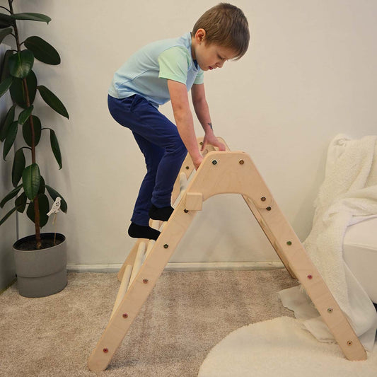 Klappbares Kletterdreieck aus Holz – 65 cm