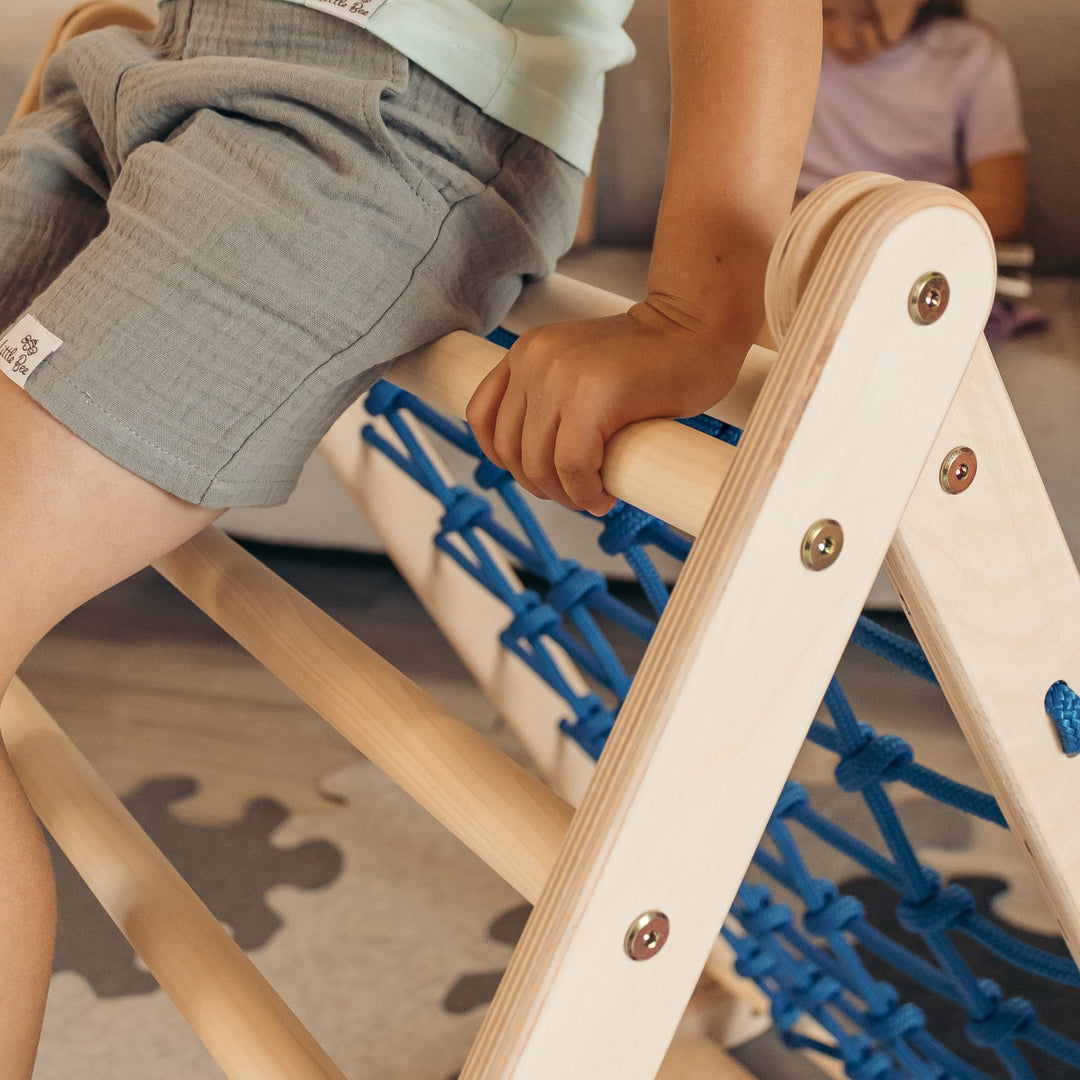 3-seit Kletterdreieck-Set mit Rutsche und Wippe