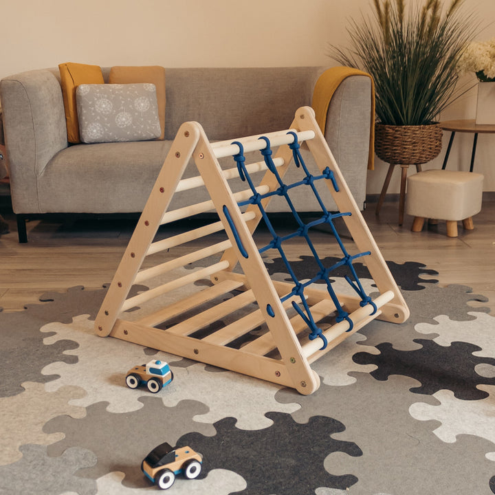 Mini 3-Seit Kletterset | 3-Seit Mini Kletterdreieck + Rutsche + Bogen in Größe S