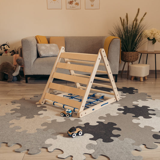 Dreiseitiges Mini-Kletterdreieck aus Holz – 65 cm