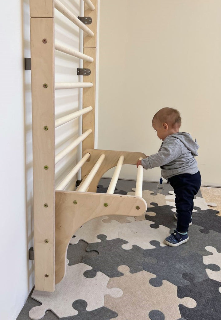 Sprossenwand | 2 Teile mit Klimmzugteil