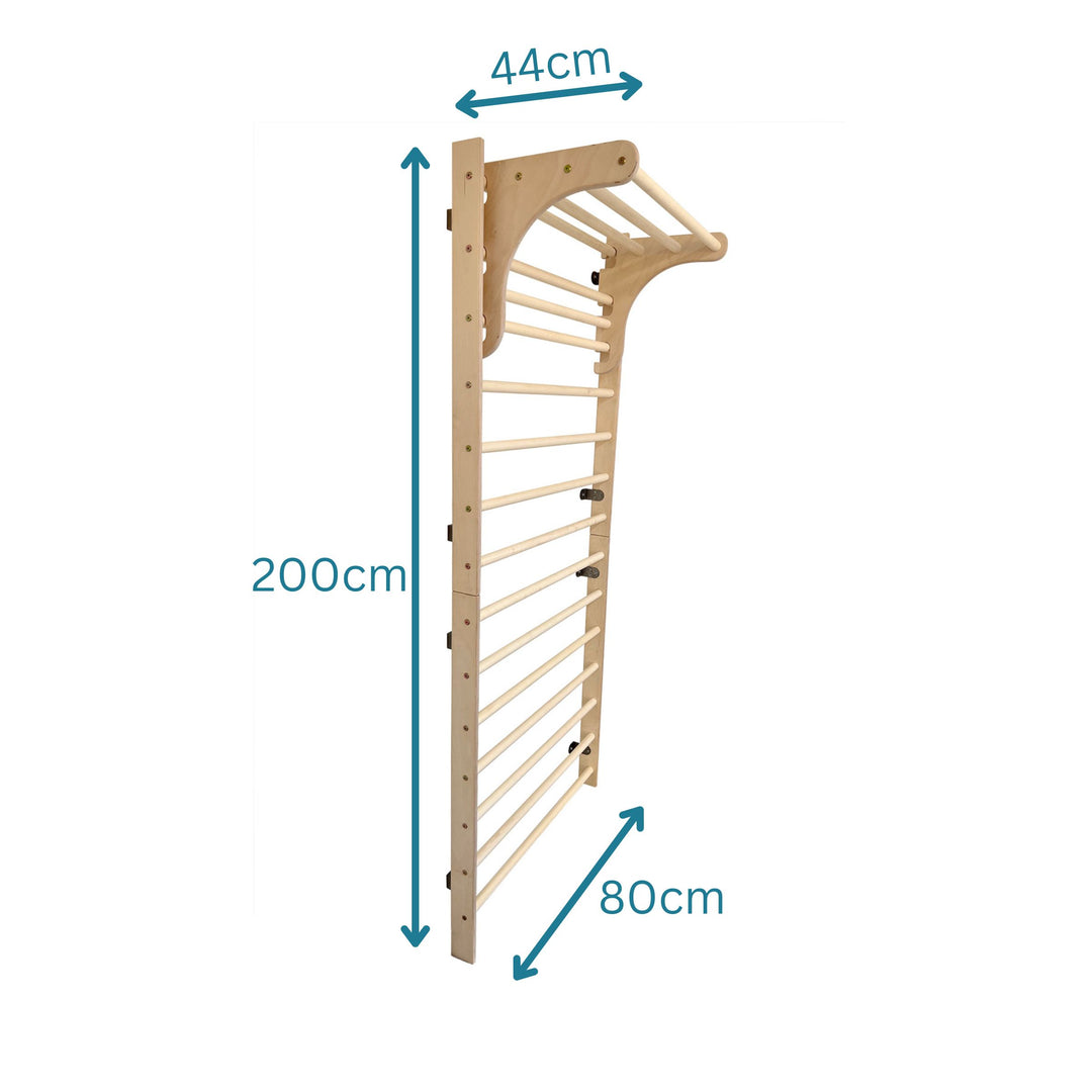 Sprossenwand | 2 Teile mit Klimmzugteil